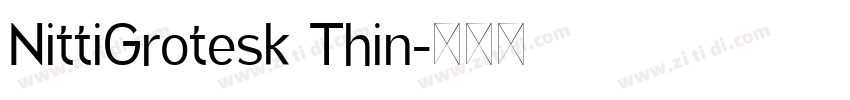 NittiGrotesk Thin字体转换